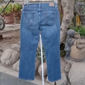 Woman's Levi jeans Good Condition stretch 529 curvy bootcut 29-30 Blue
